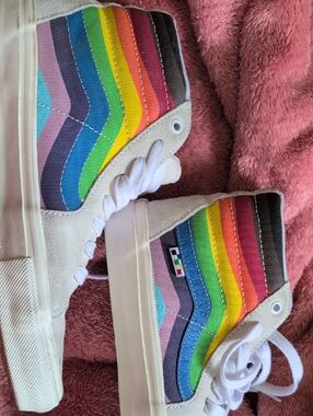 Vans Pride High Top Leather Sneakers